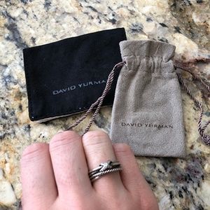David Yurman X Collection Ring with Diamonds